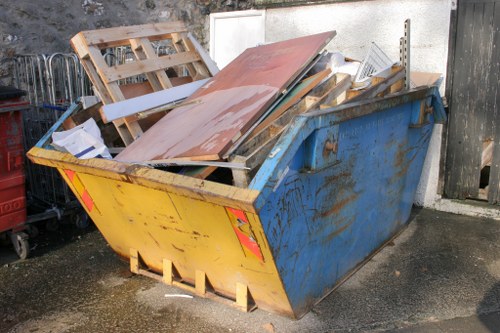 Apartment interior being cleared by professionals